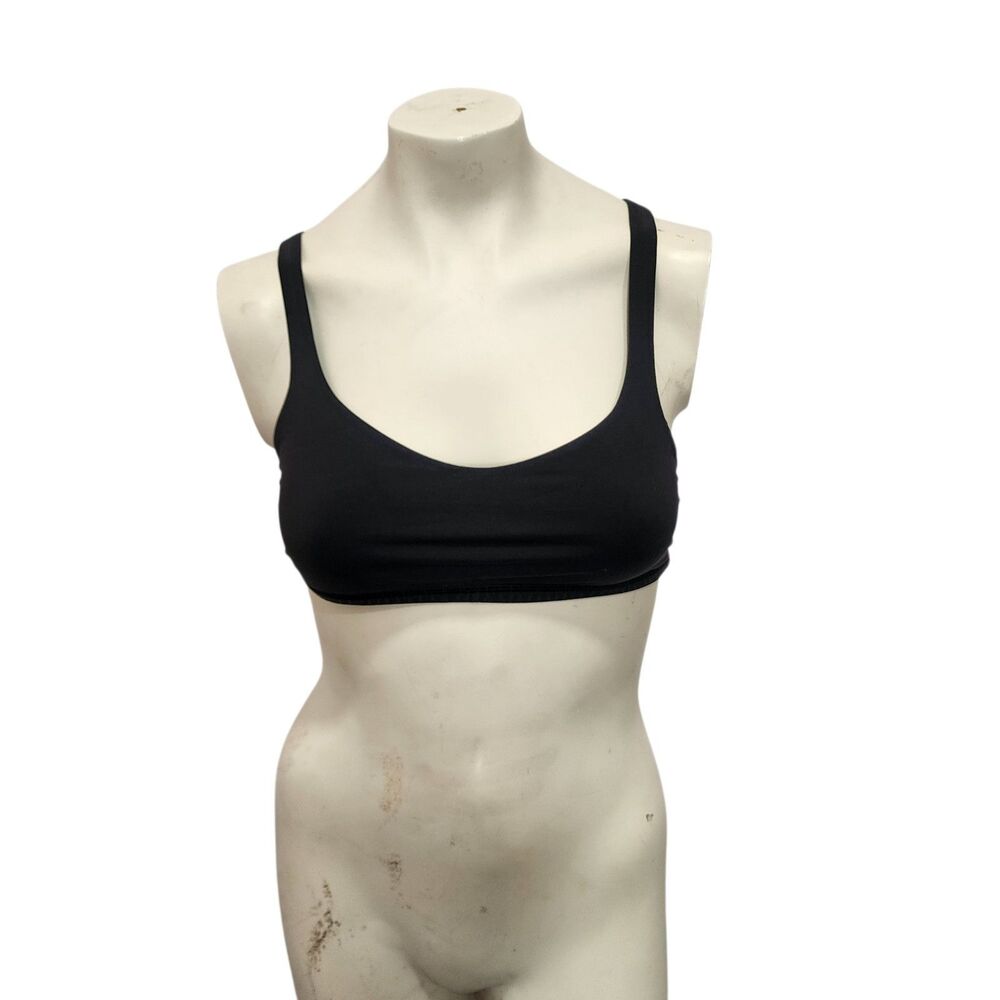 Lululemon Black Strappy Crossback Sports Bra Light Support Removable Pads